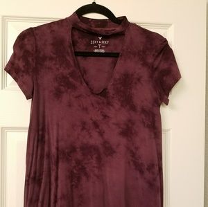 American Eagle V-neck Cutout Detail Tee